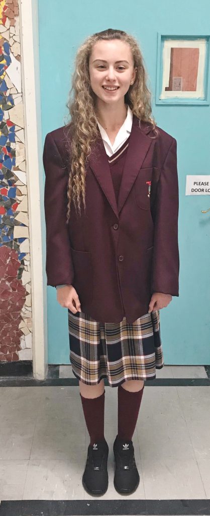 One of our Junior Students Wearing our Junior Uniform