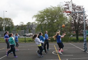 The basketball matches on the 2015 First Year Sports day